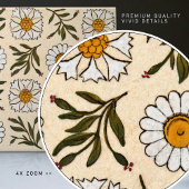 Erdware Daisies Nahtlose weiße grüne Blüten Fliese