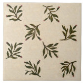 Erdware Matching Tile 1/3 grüne Blätter/Stiele Fliese (Vorderseite)