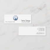 Erdweltkugel-Tango Mini Visitenkarte (Vorne/Hinten)