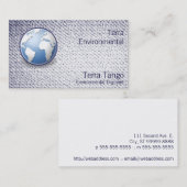 Erdweltkugel-Tango Texturblick Visitenkarte (Vorne/Hinten)