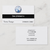 Erdweltkugel-Tango Visitenkarte (Vorne/Hinten)