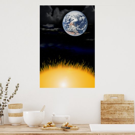 Erdwind und Feuerplakat Poster (Küche)