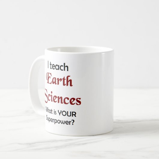 Erdwissenschaften lehren kaffeetasse (Vorderseite Links)