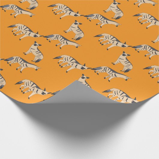 Erdwölfe Geschenkpapier (Ecke)