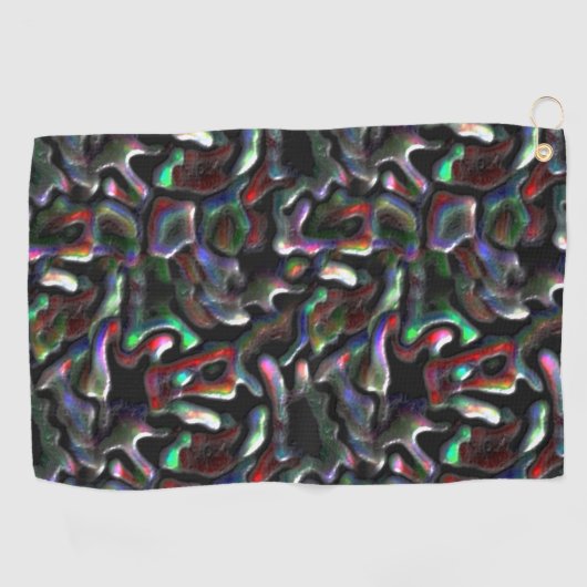 Erdwurmförmige, bunte künstliche Leckereien? Golfhandtuch (Horizontal)