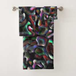 Erdwurmförmige, farbenfrohe Leckereien? Badhandtuch Set