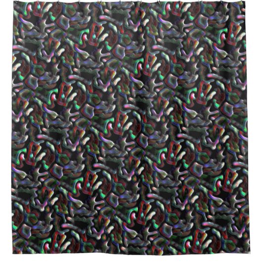 Erdwurmförmige, farbenfrohe Leckereien? Showe Duschvorhang (Vorderseite)