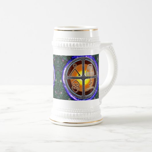Erdzeichen Bierglas (VorderseiteRechts)