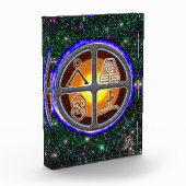 Erdzeichen Farb-Illustration Acrylblock Fotoblock (Links)