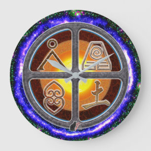 Erdzeichen Große Wanduhr