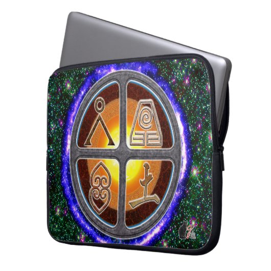 Erdzeichen Laptopschutzhülle (Vorderseite Links)