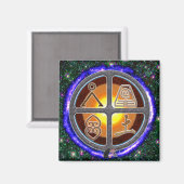 Erdzeichen Magnet (Vorderseite/Rückseite)