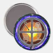 Erdzeichen Magnet (Vorderseite/Rückseite)
