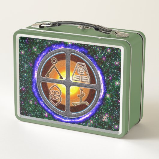 Erdzeichen Metall Brotdose (Rückseite)