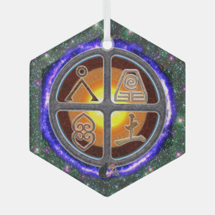 Erdzeichen Ornament Aus Glas