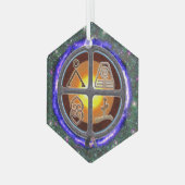 Erdzeichen Ornament Aus Glas (Vorderseite Links)