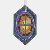 Erdzeichen Ornament Aus Glas (Vorderseite Rechts)