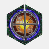 Erdzeichen Ornament Aus Glas (Rückseite)