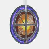 Erdzeichen Ornament Aus Glas (Vorderseite Rechts)