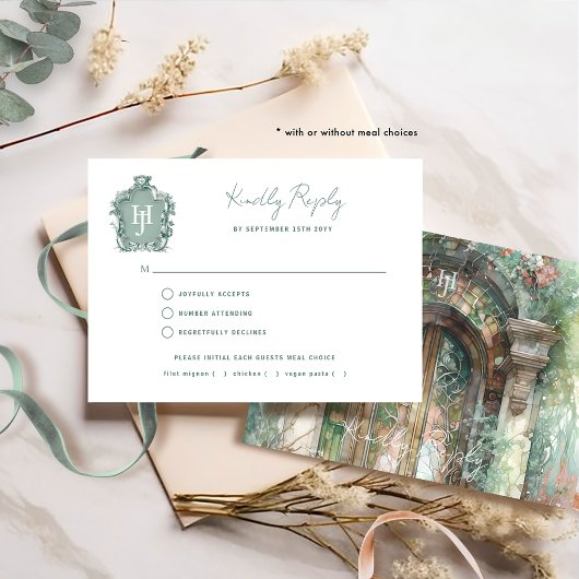 Erdzeitlose Hochzeit mit/ohne UAWG RSVP Karte