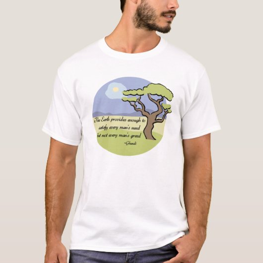 Erdzitat durch Gandhi T - Shirt (Vorderseite)