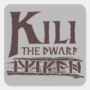 Erebor - Kili Name Quadratischer Aufkleber