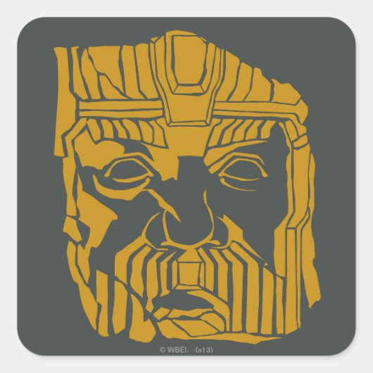 Erebor Statue Symbol Quadratischer Aufkleber (Vorderseite)