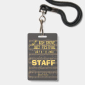 Ereignis-Abzeichen für Zugang zum Ausweis (Vorderseite mit Lanyard)