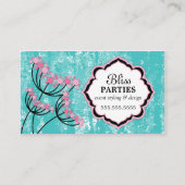 Ereignis-Anreden und Entwurf Visitenkarte (Vorderseite)