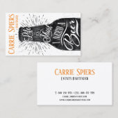 Ereignis-Barkeeper-Geschäfts-Karte Visitenkarte (Vorne/Hinten)