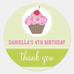 EREIGNIS-DEKORATIVER AUFKLEBER:: kleiner Kuchen 2 Runder Aufkleber