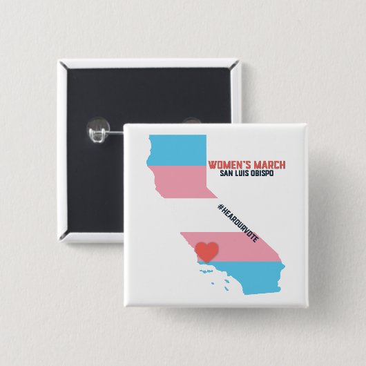 Ereignis der Frauen des März-SLO Januar Button (Vorne & Hinten)