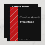 Ereignis des roten Teppichs rot und schwarz Einladung (Vorne/Hinten)