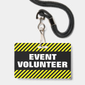"EREIGNIS-FREIWILLIGER" + Schwarzes u. gelbes Ausweis (Vorderseite mit Lanyard)
