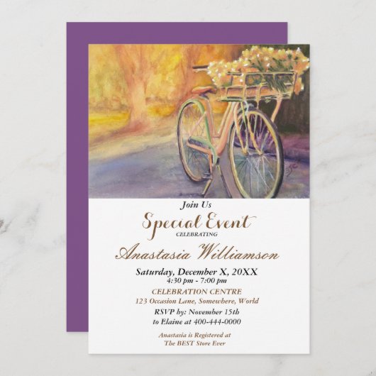 EREIGNIS IM PARK-PARTY EINLADUNG (Vorne/Hinten)