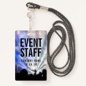 Ereignis-Personal-Foto-individueller Name Ausweis (Rückseite mit Schlüsselband)