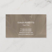 Ereignis-Planungs-Goldaufkleber-elegantes Blumen Visitenkarte (Rückseite)