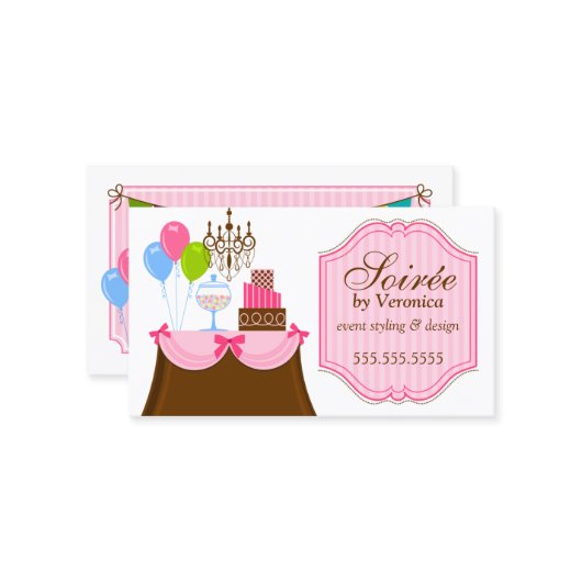 Ereignis-Stylist und Entwurf Visitenkarte (Vorderseite/Rückseite Beispiel)