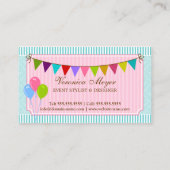 Ereignis-Stylist und Entwurf Visitenkarte (Rückseite)