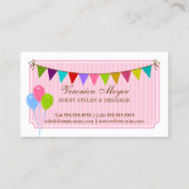 Ereignis-Stylist und Entwurf Visitenkarte (Rückseite)