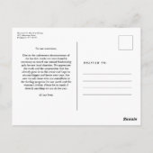 Ereignisaktualisierung grau postkarte (Rückseite)