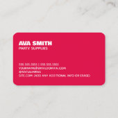 Ereignisdekor Visitenkarte (Rückseite)