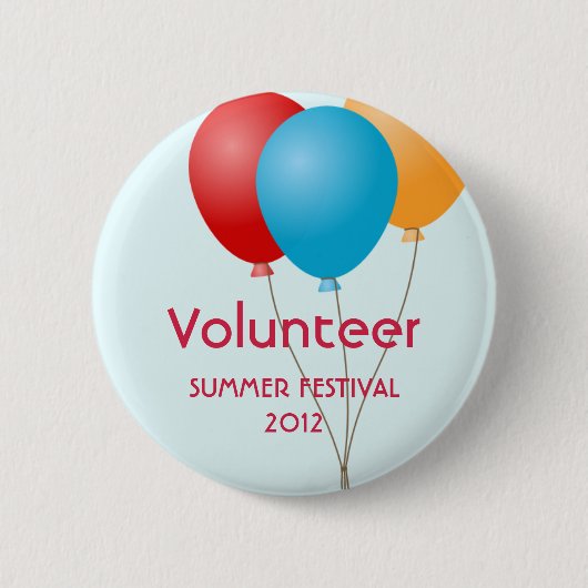Ereignisgewohnheit des bunten Ballonsommers im Button (Vorderseite)