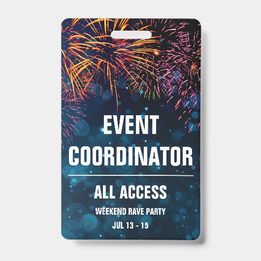 Ereigniskoordinator Alle Access Event Pass Firewor Ausweis (Vorderseite)