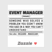 Ereignismanager - Definition Fachleute verwalten Aufkleber (Blatt)