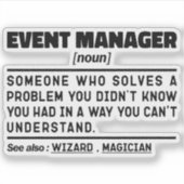 Ereignismanager - Definition Fachleute verwalten Aufkleber (Vorderseite)