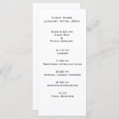 Ereignisprogrammvorlage Programm (Vorne/Hinten)