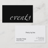 Ereignisse (Event-Planer) Visitenkarte (Vorne/Hinten)