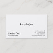 Ereignisse (Event-Planer) Visitenkarte (Rückseite)