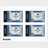 EreignisStickers für personalisierte Abschluss-Kla Rechteckiger Aufkleber (Blatt)